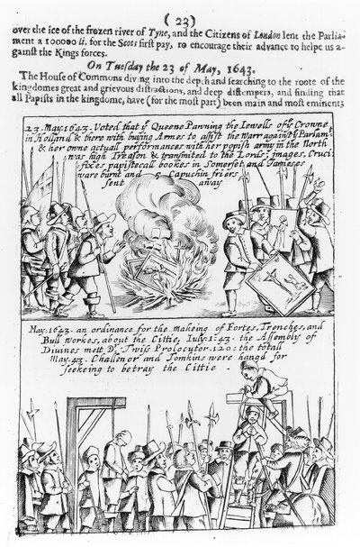 Kroniek van belangrijke gebeurtenissen tijdens de Engelse Burgeroorlog, 1646 door English School